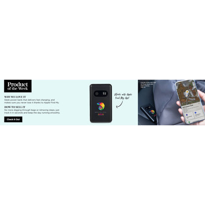 Black Find My 5000 mAh 18W PD Power Bank/Digital Display