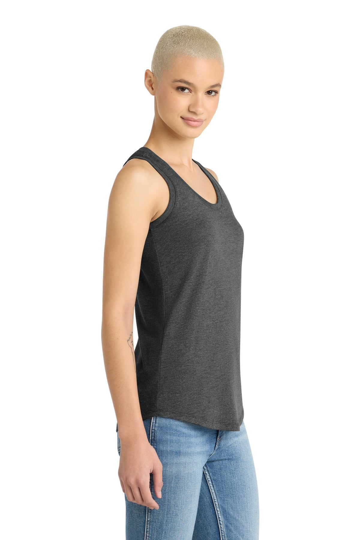 Black Frost District Women's Perfect Tri Racerback Tank. DM138L