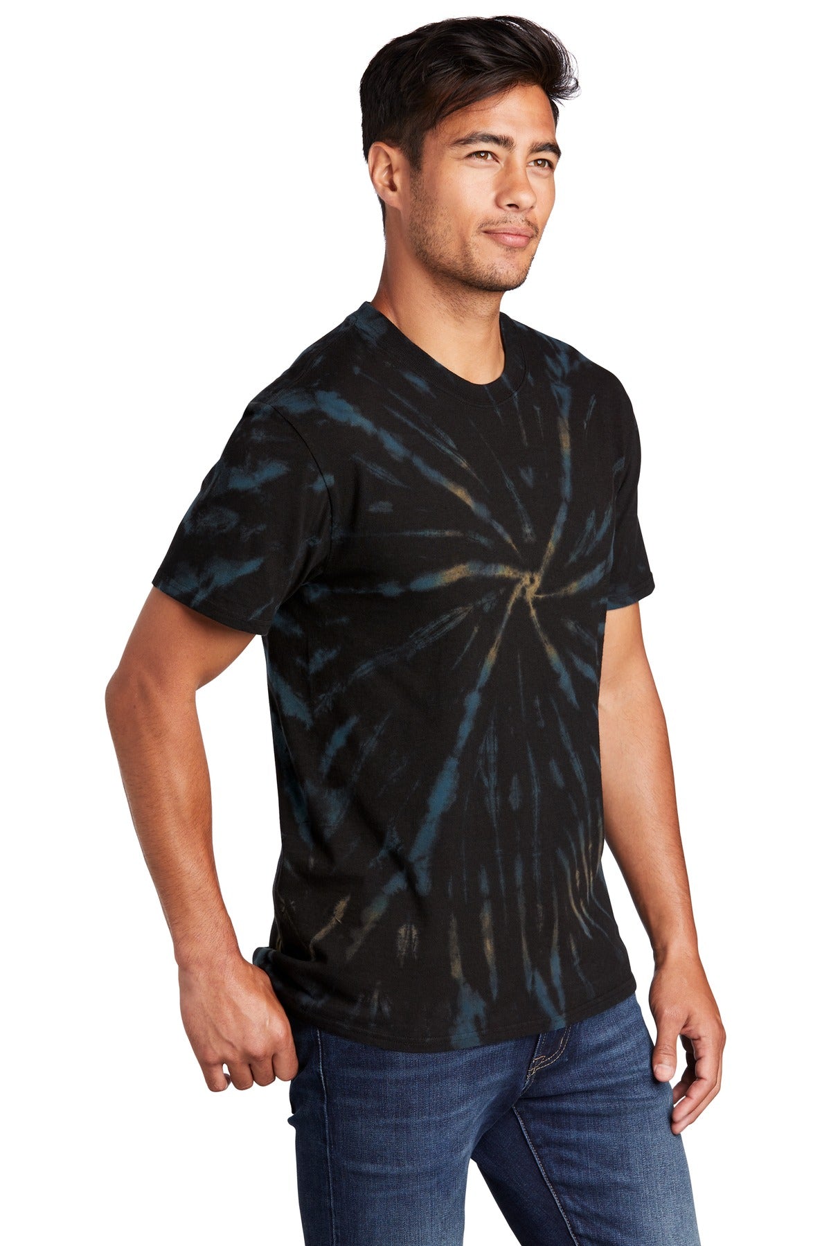 Black Galxy Sp Port & Co Tie-Dye Tee. PC147