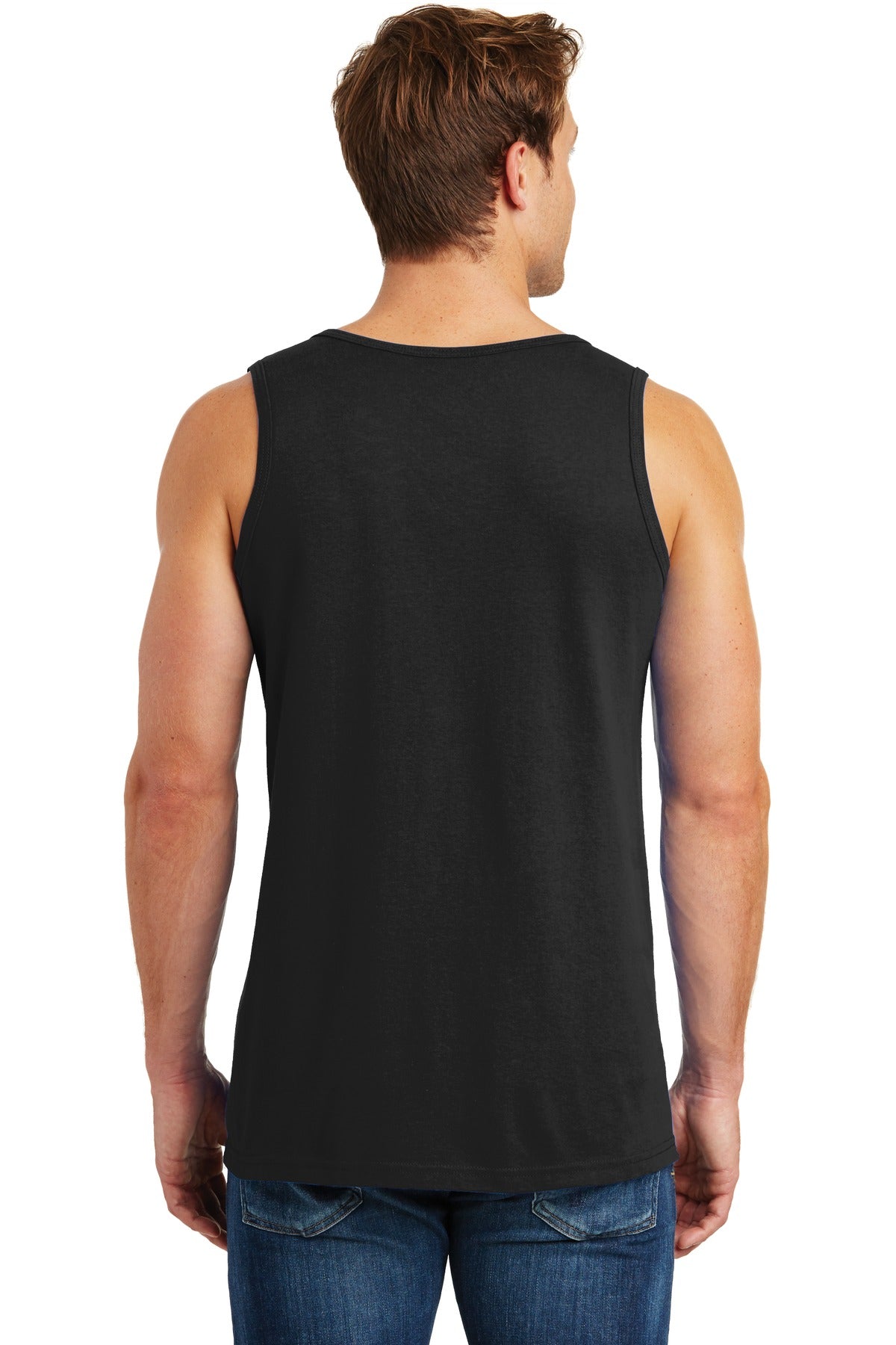 Black Gildan Heavy Cotton Tank Top. G5200