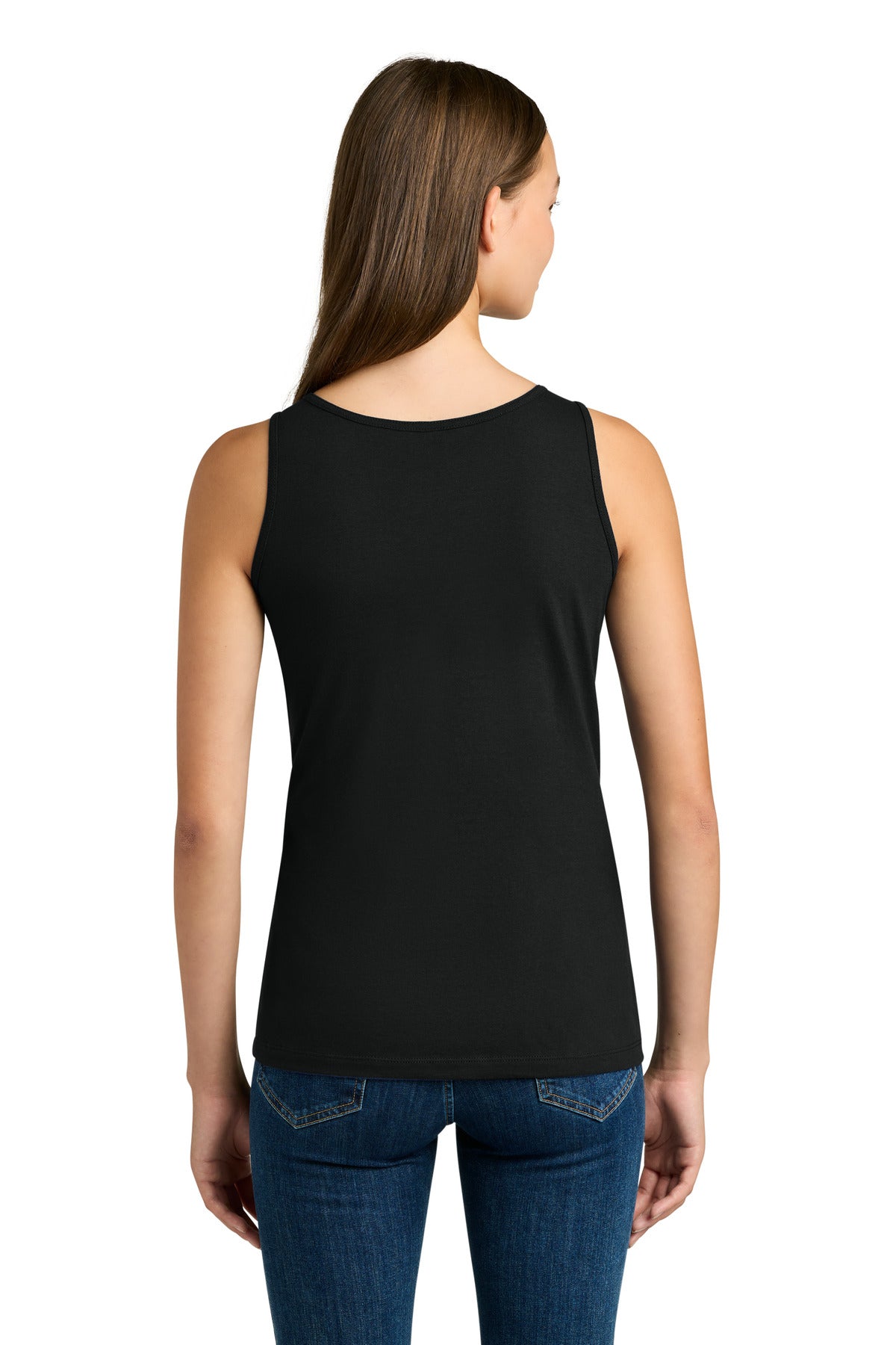 Black Gildan Softstyle Junior Fit Tank Top. 64200L