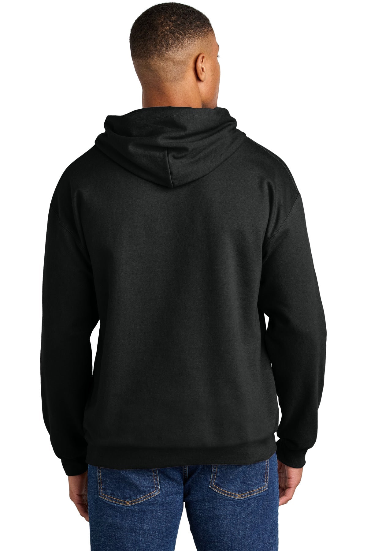 Black Gildan Softstyle Midweight Pullover Hooded Sweatshirt SF500