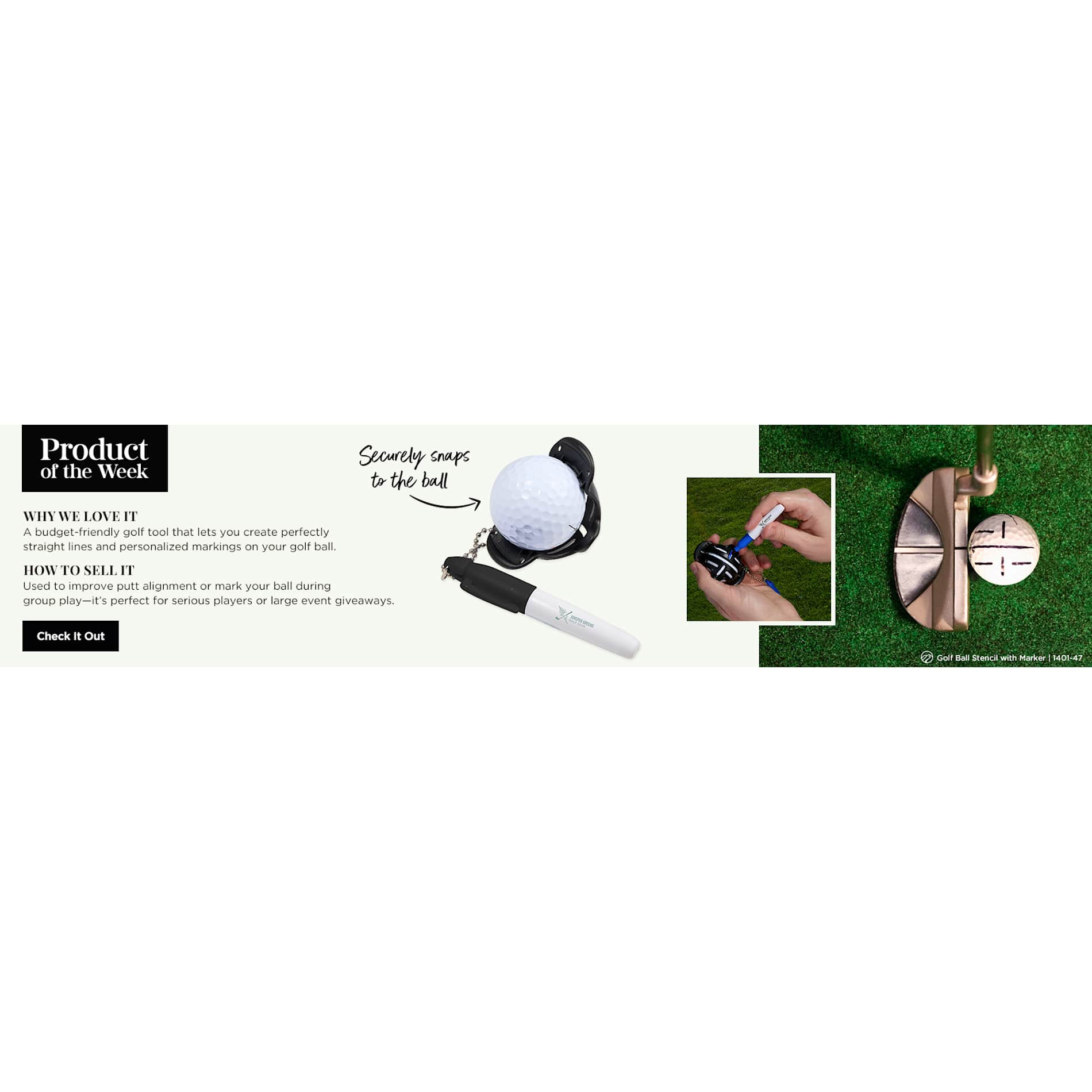 Black Golf Ball Stencil with Marker