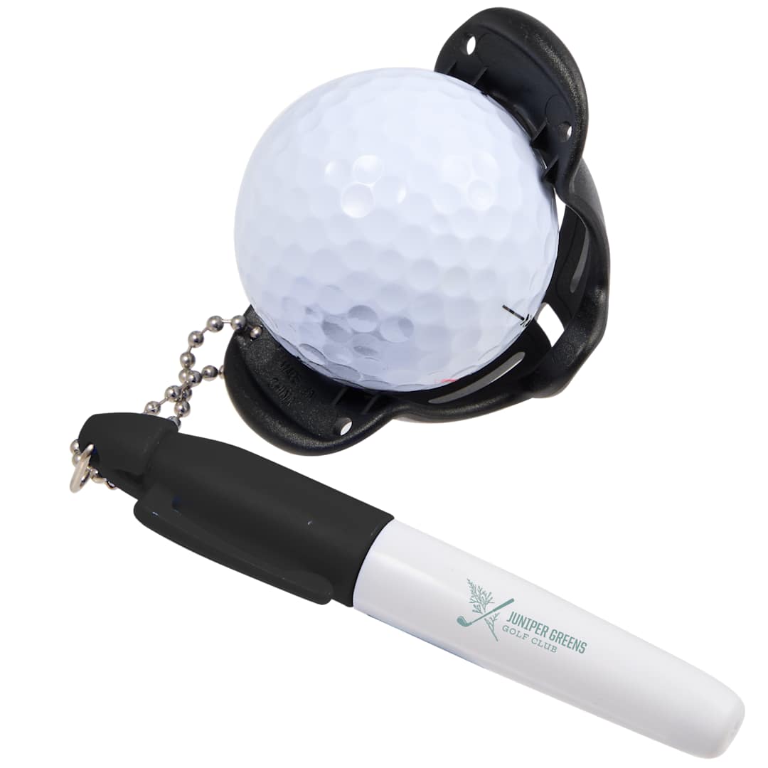 Black Golf Ball Stencil with Marker