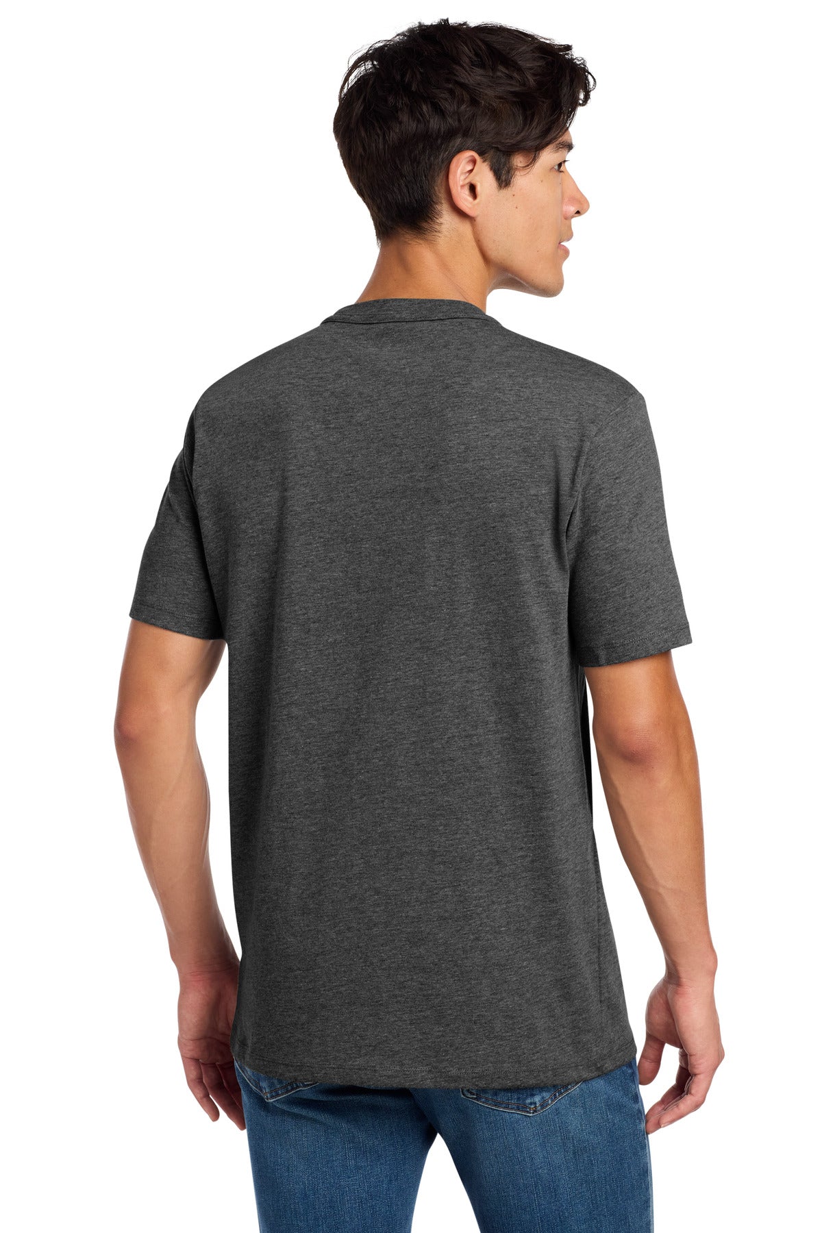 Black Heather New Era Heritage Blend Crew Tee. NEA100