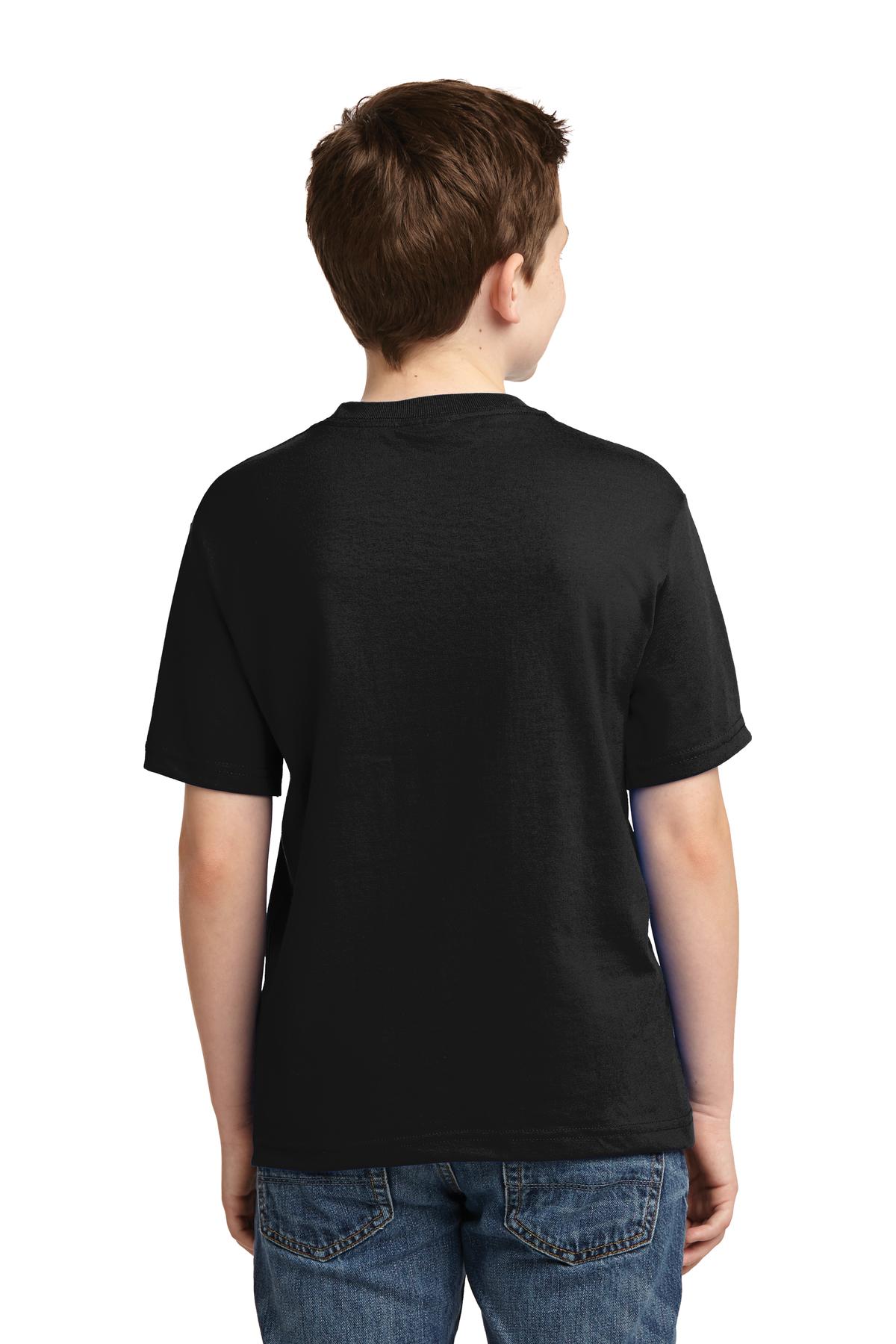 Black Jerzees - Youth Dri-Power 50/50 Cotton/Poly T-Shirt. 29B