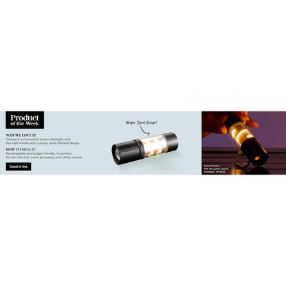 Black Mini Spiral Filament 100 Lumens Lantern Flashlight