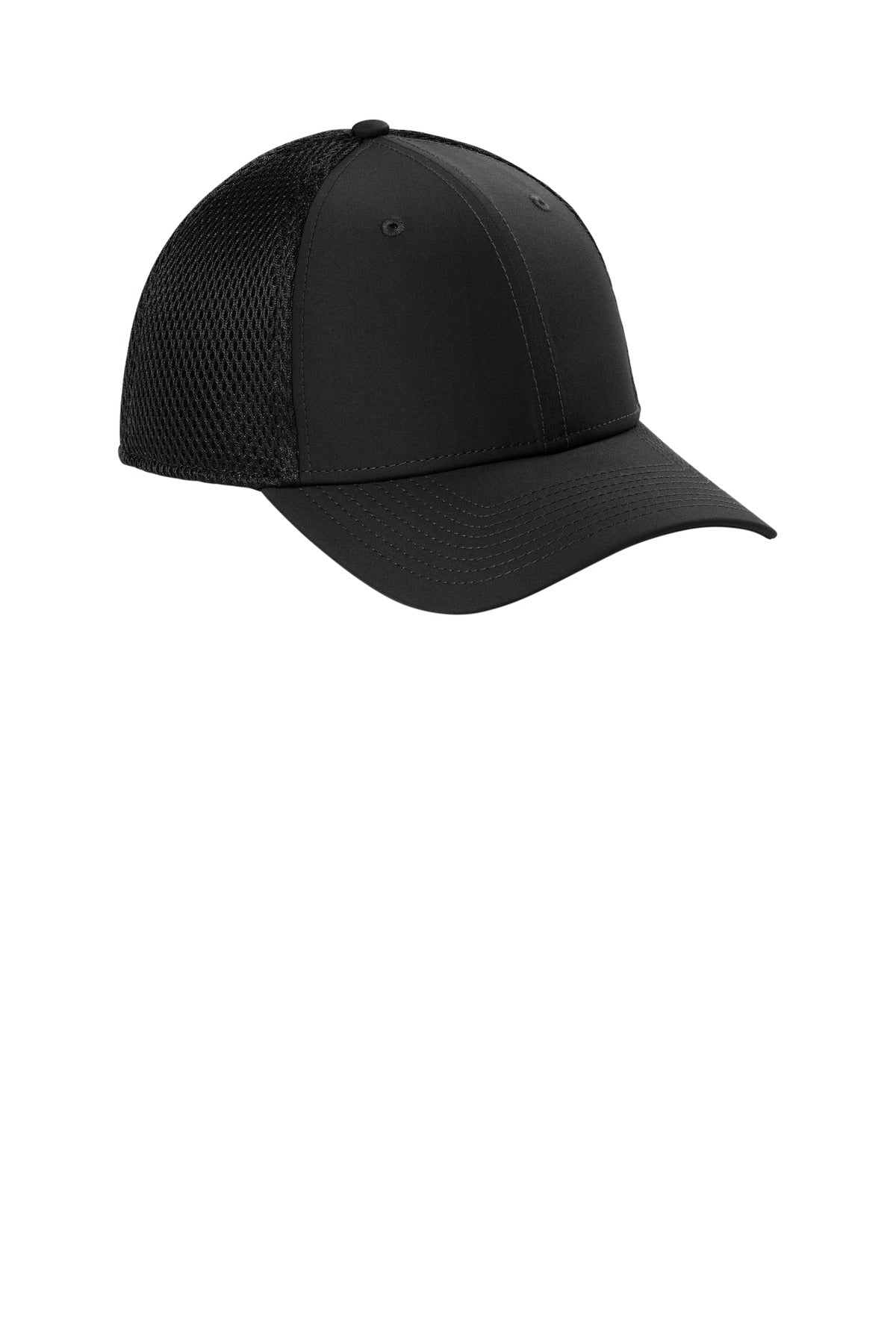 Black New Era 39THIRTY Performance Stretch Mesh Cap NE1130