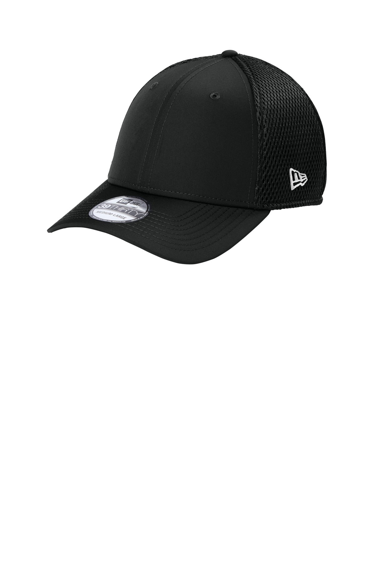 Black New Era 39THIRTY Performance Stretch Mesh Cap NE1130