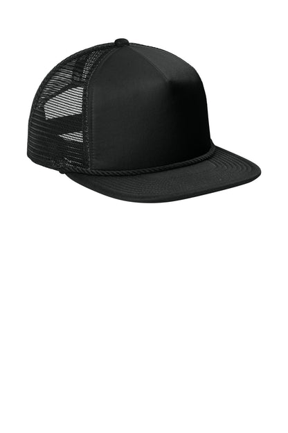 Black New Era Foam Rope Trucker Cap NE410