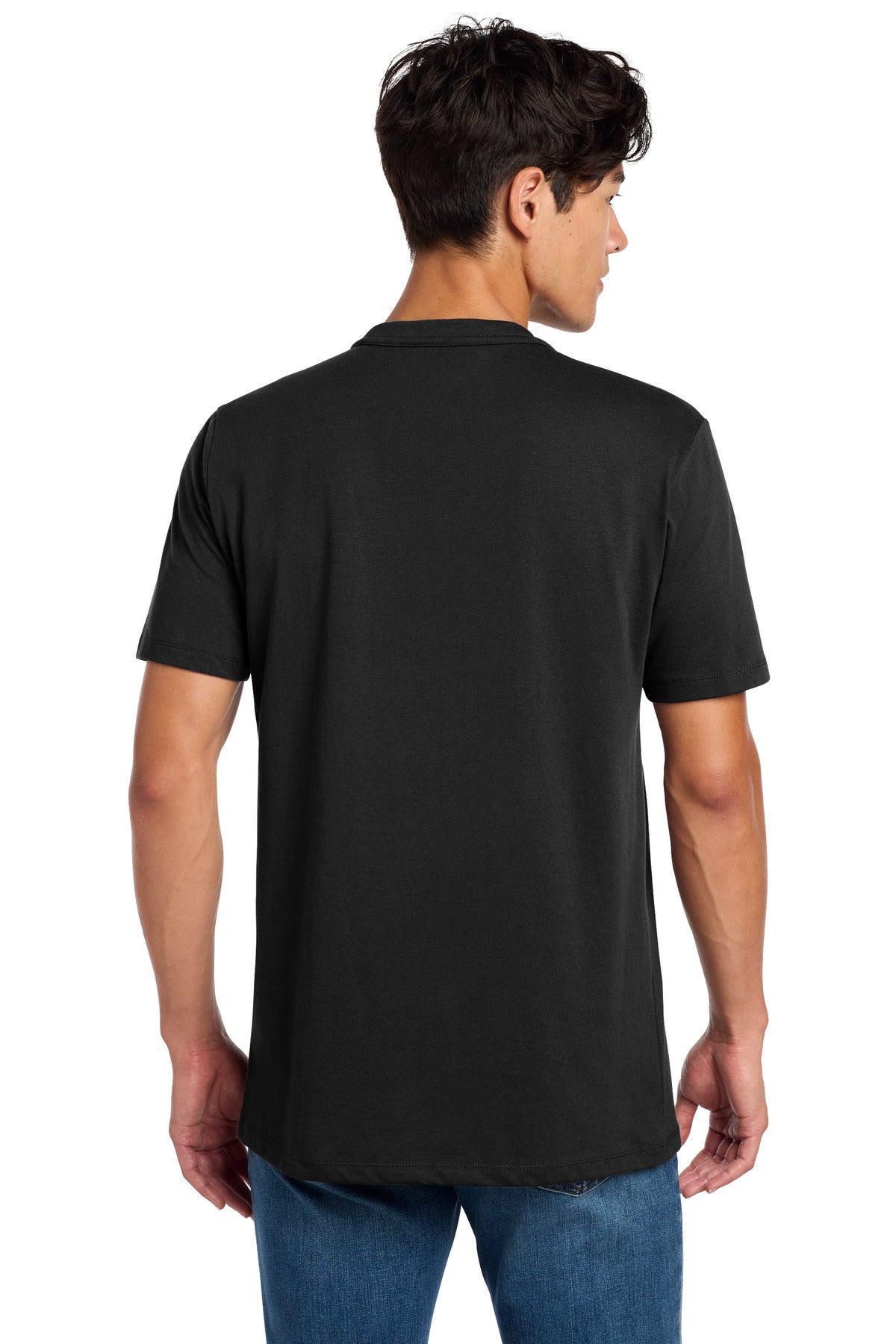Black New Era Heritage Blend Crew Tee. NEA100