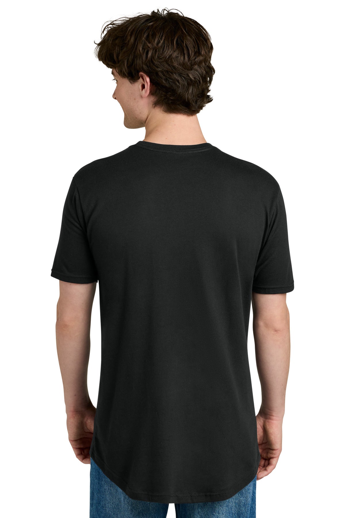 Black Next Level Apparel Cotton Long Body Tee NL3602