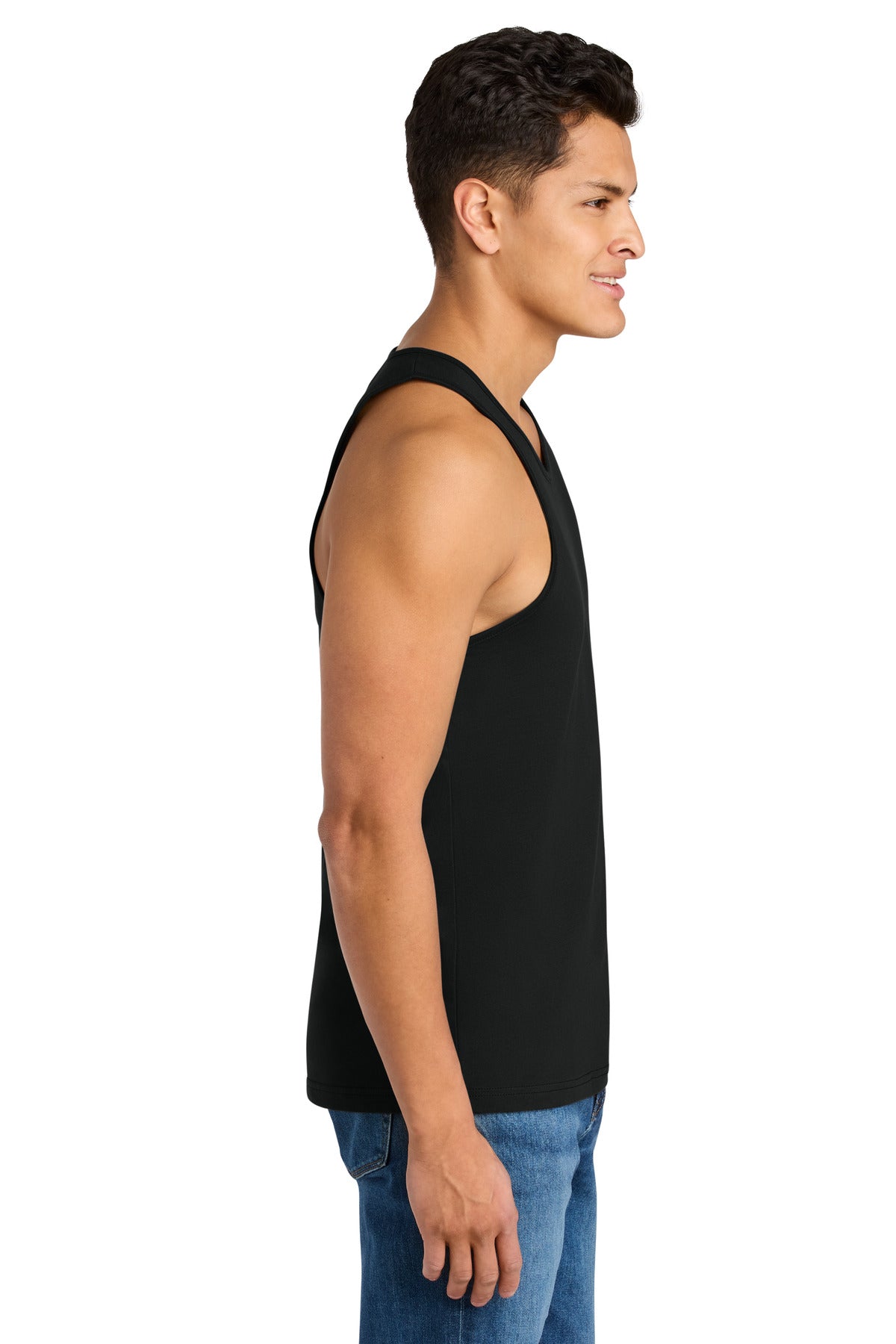 Black Next Level Apparel Cotton Muscle Tank NL3633