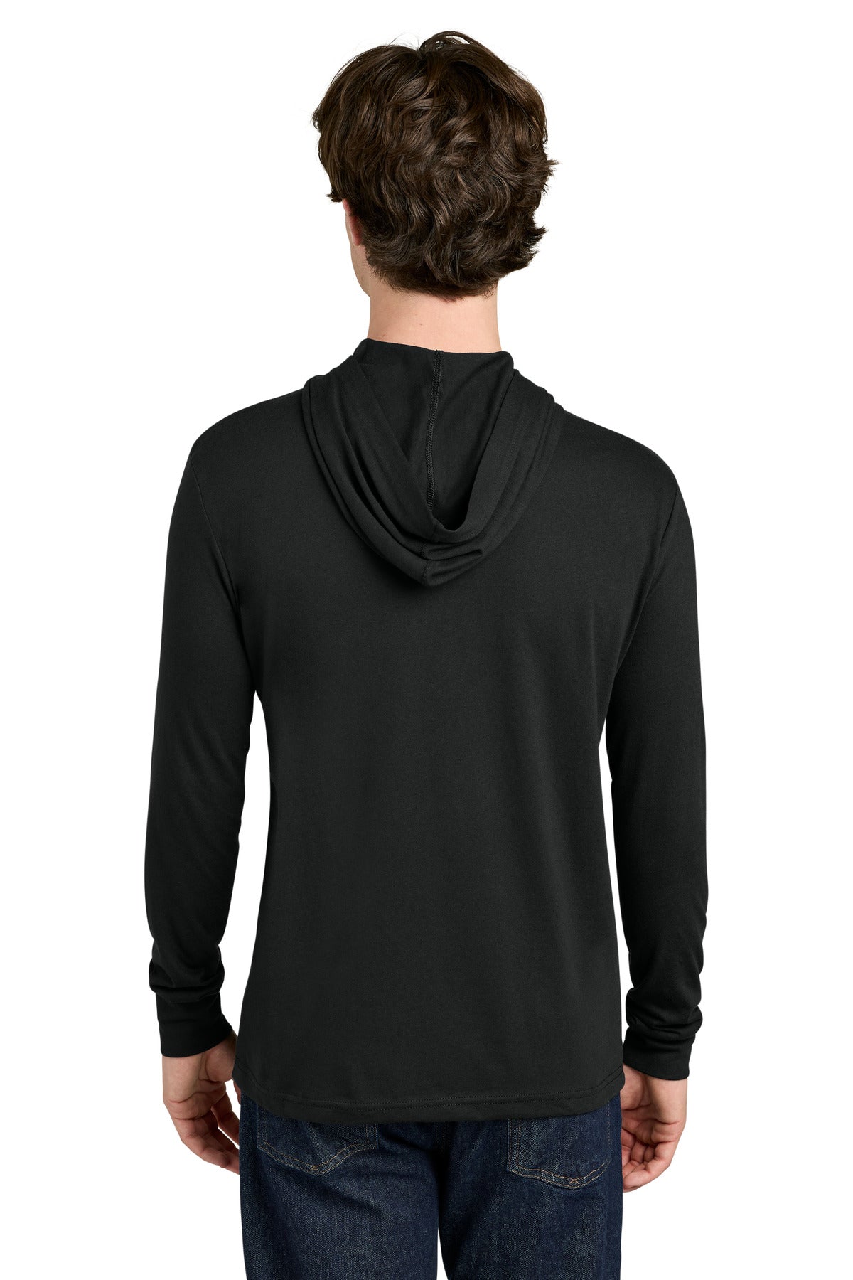 Black Next Level Apparel CVC Long Sleeve Hoodie NL6221