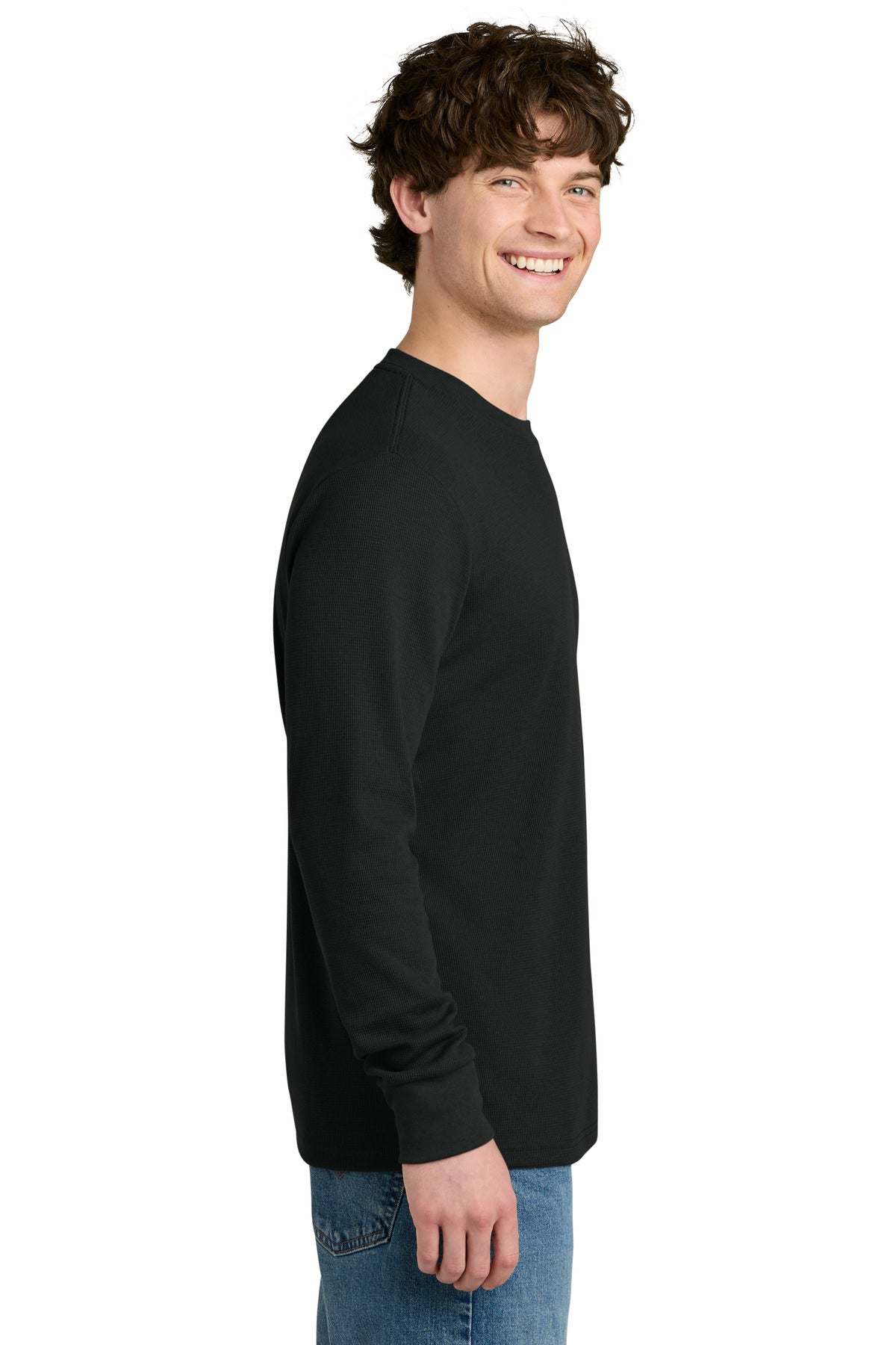 Black Next Level Apparel Ideal Thermal Long Sleeve Tee NL8211