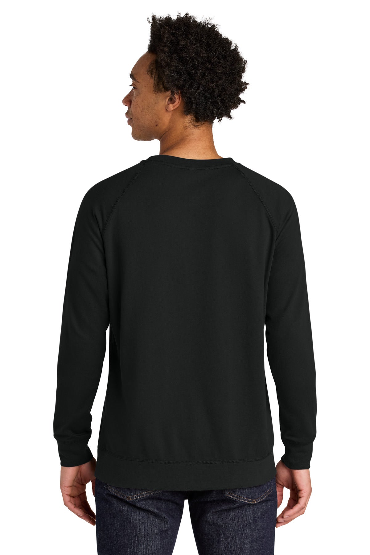 Black Next Level Apparel Laguna Raglan Sweatshirt NL9000