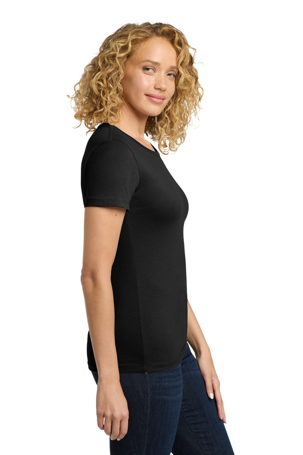 Black Next Level Apparel Women's Cotton Tee. NL3900