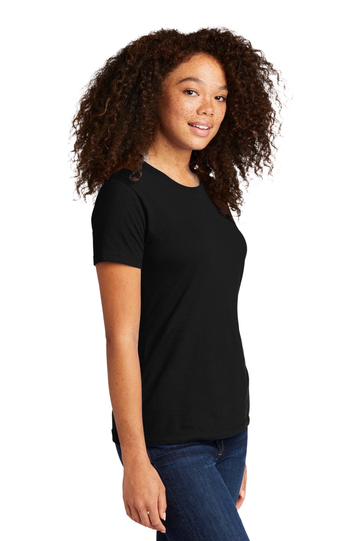 Black Next Level Apparel Women's Cotton Tee. NL3900