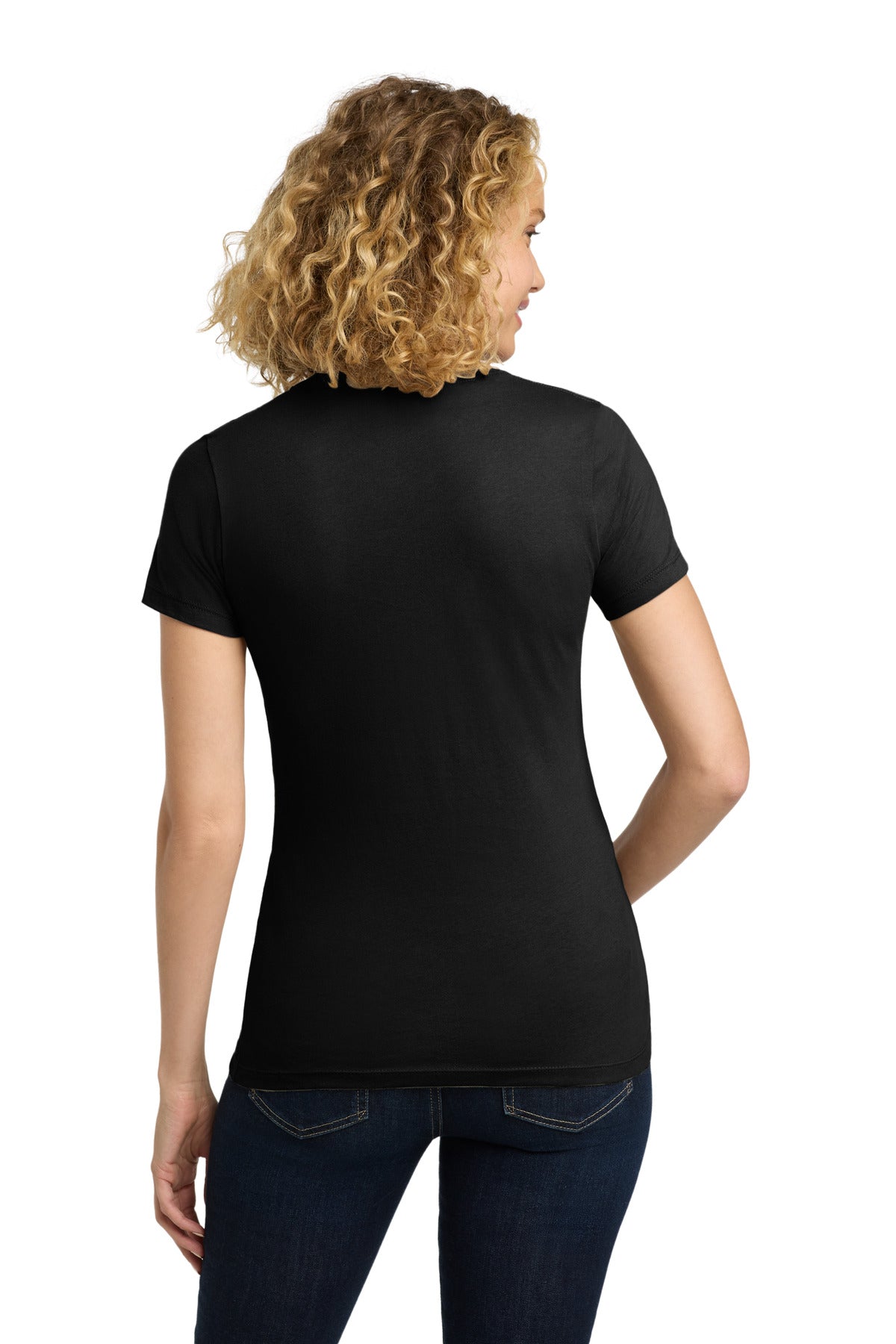 Black Next Level Apparel Women's Cotton Tee. NL3900
