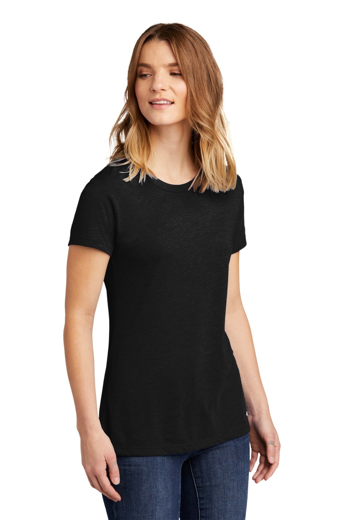 Black Next Level Apparel Women's CVC Tee. NL6610