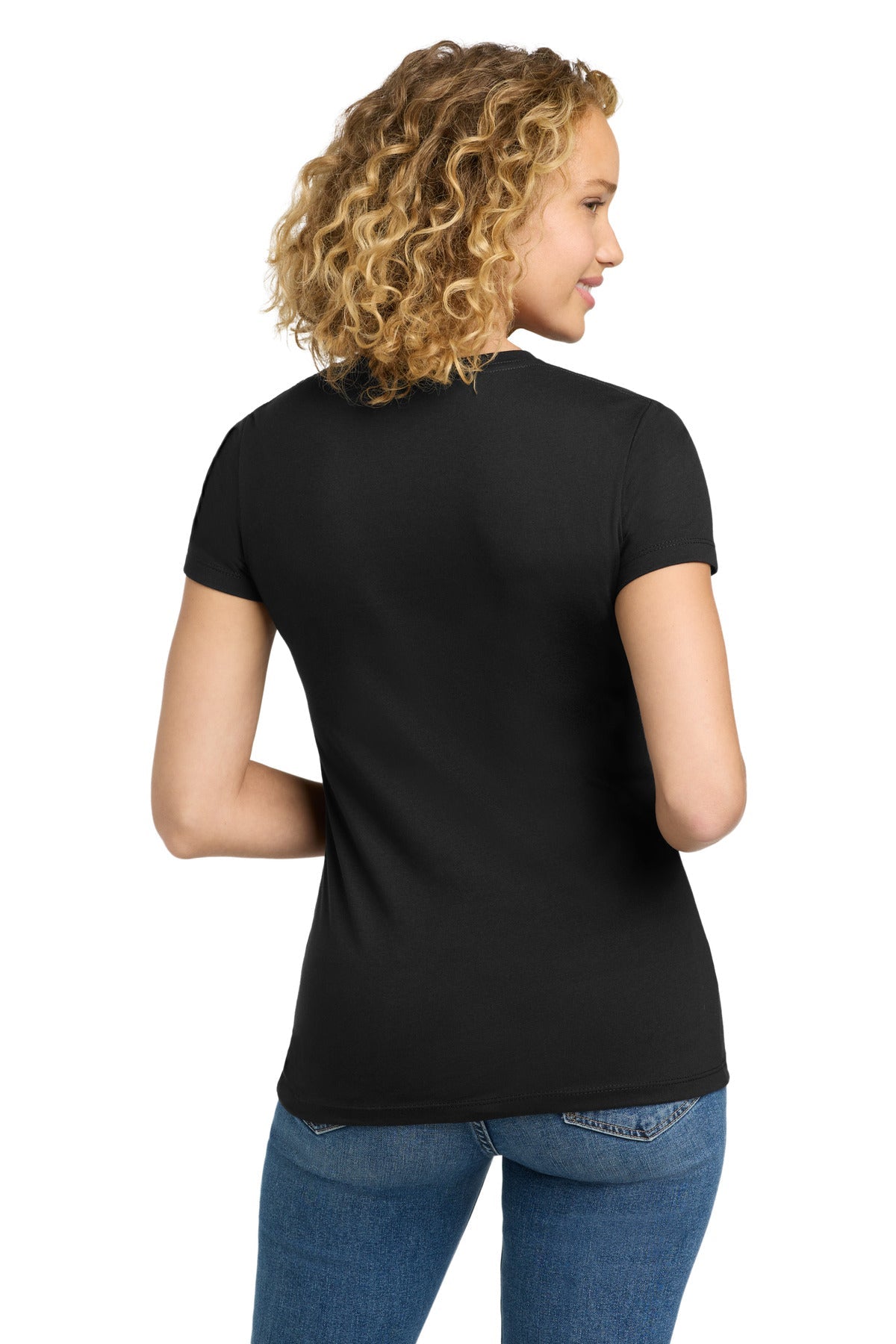 Black Next Level Apparel Women's CVC Tee. NL6610