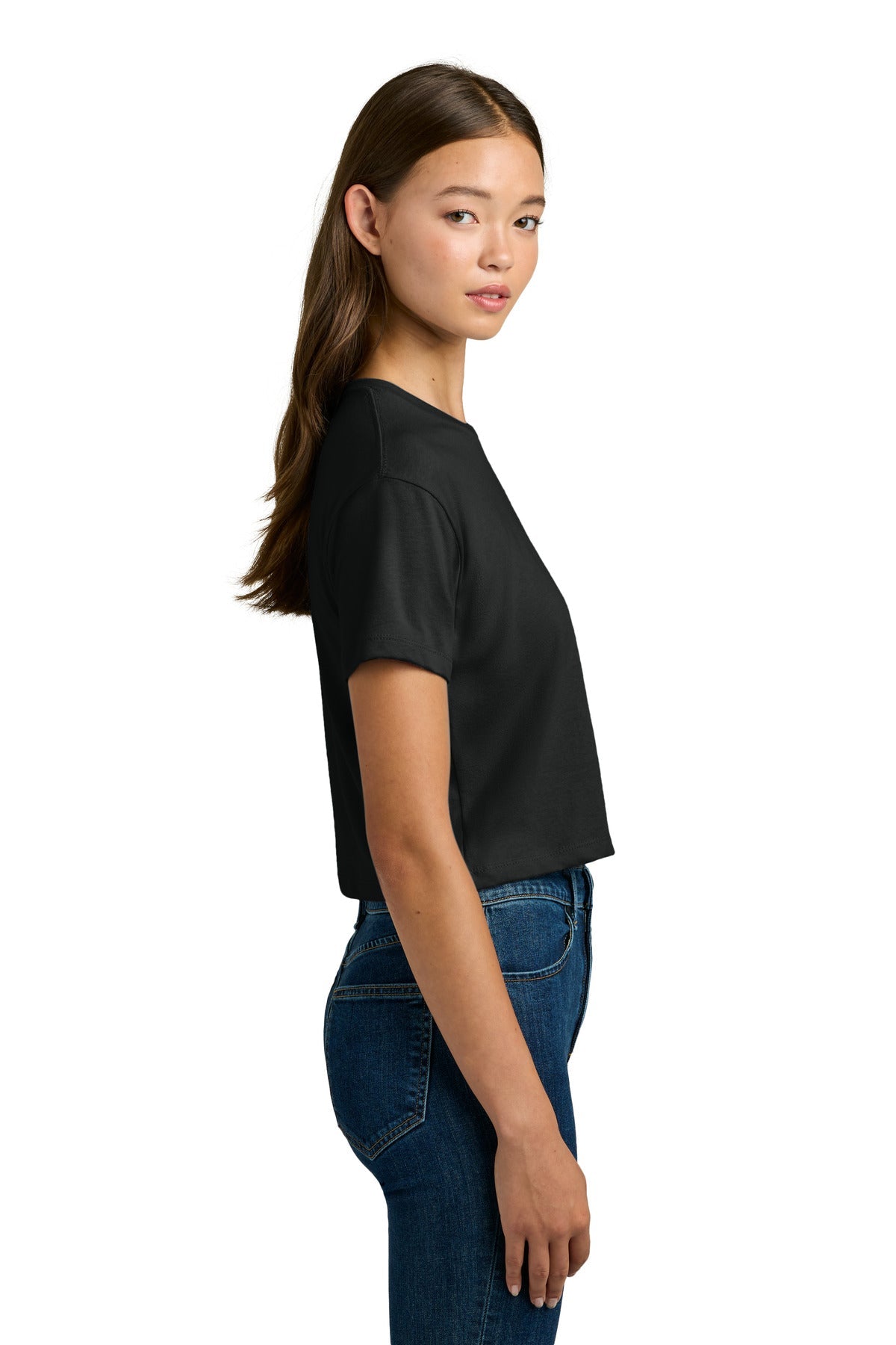 Black Next Level Apparel Women's Ideal Crop Top NL1580
