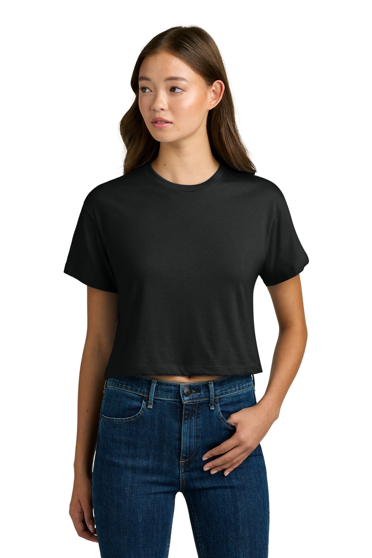 Black Next Level Apparel Women's Ideal Crop Top NL1580