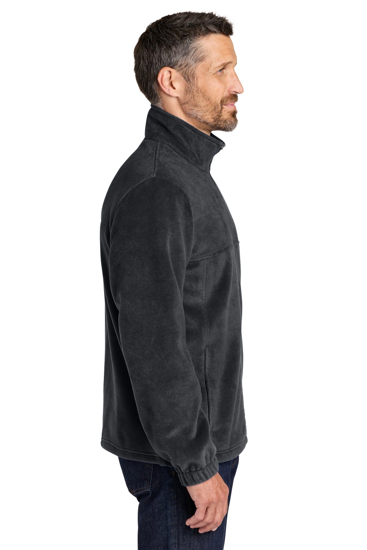 Black Port Authority Plush Fleece Full-Zip Jacket F190