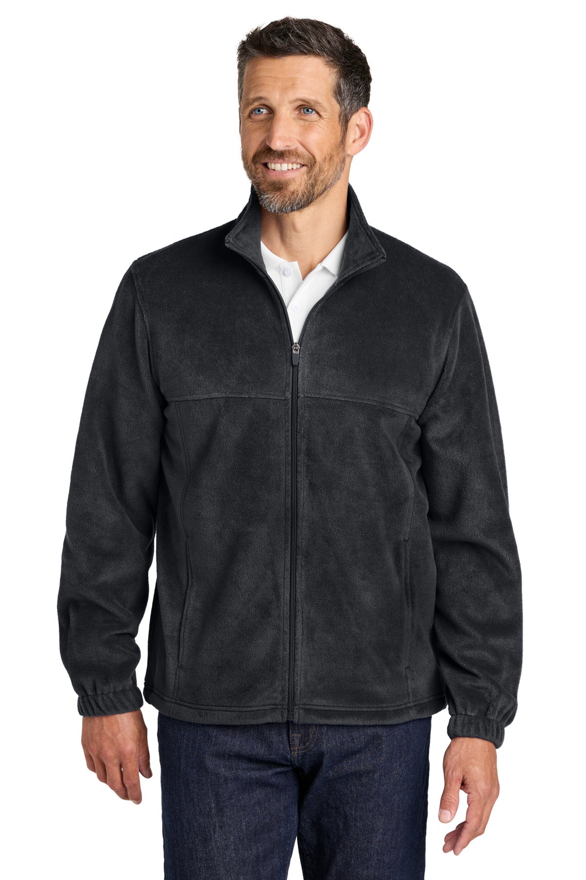 Black Port Authority Plush Fleece Full-Zip Jacket F190