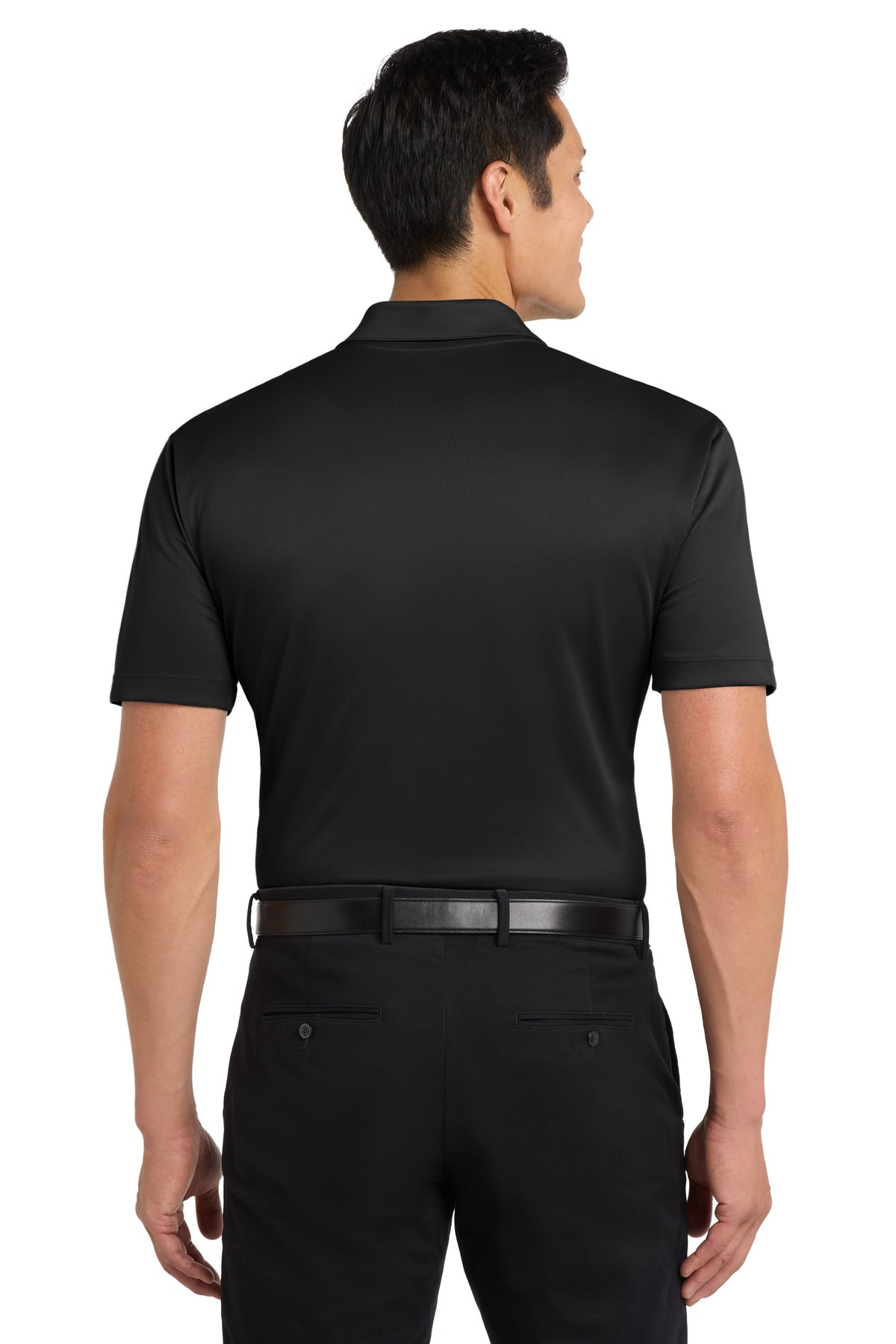 Black Port Authority Silk Touch Performance Polo. K540