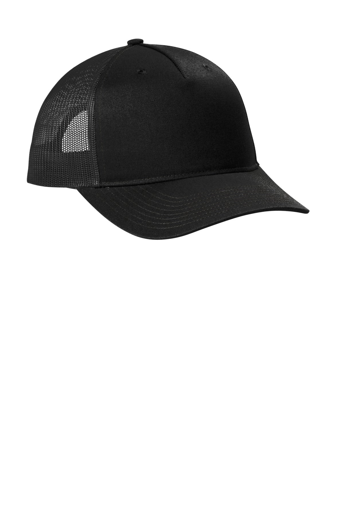 Black Port Authority Snapback Five-Panel Trucker Cap C405