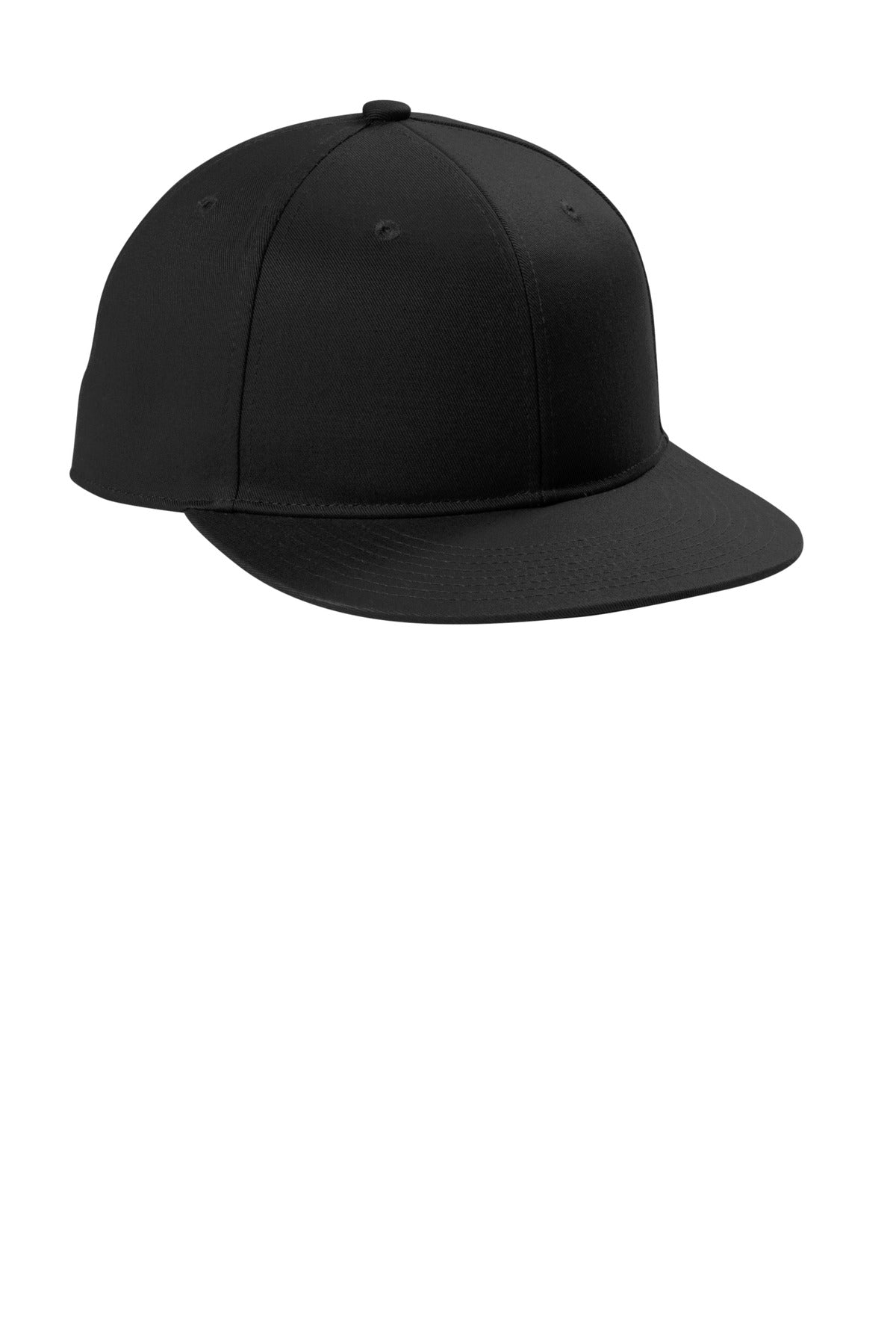 Black Port Authority Snapback Flat Bill Cap C406