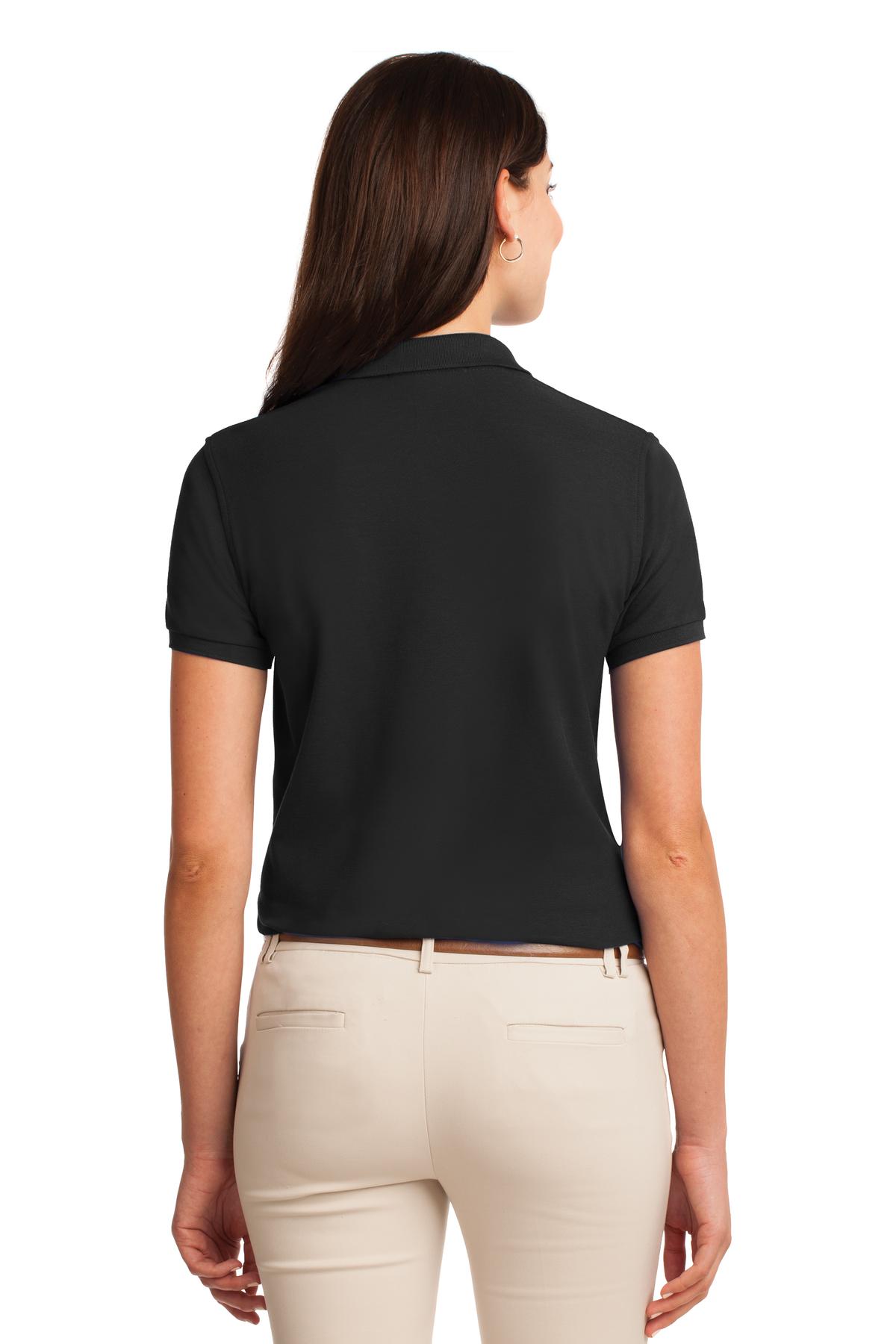 Black Port Authority Women's Silk Touch Polo. L500