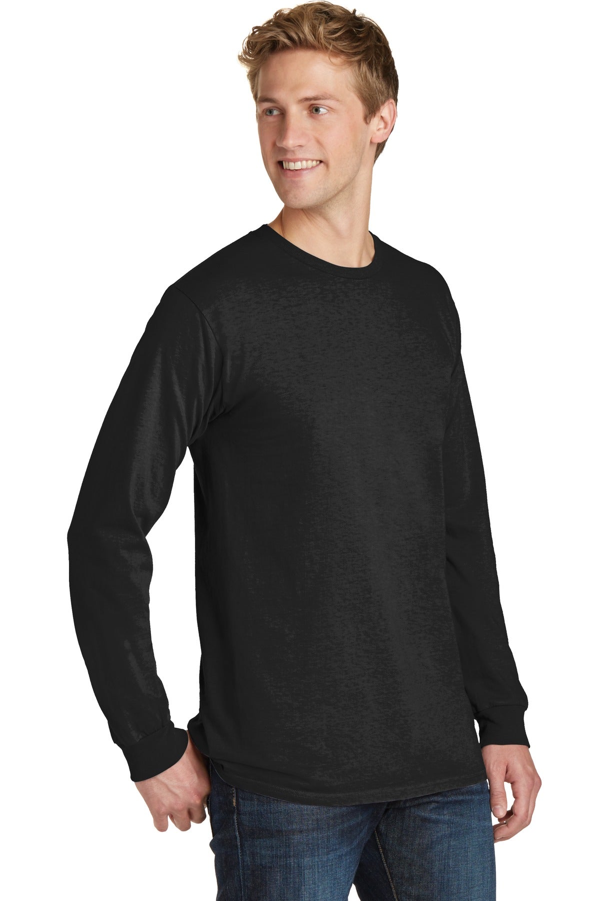 Black Port & Co Beach Wash Garment-Dyed Long Sleeve Tee PC099LS