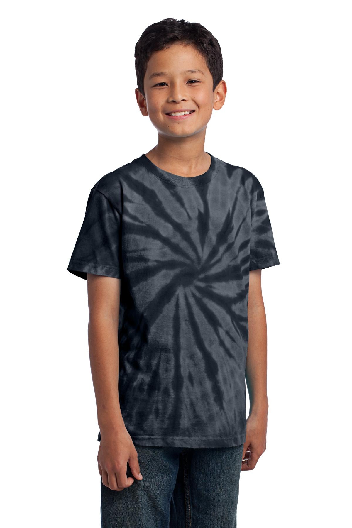 Black Port & Co Youth Tie-Dye Tee. PC147Y
