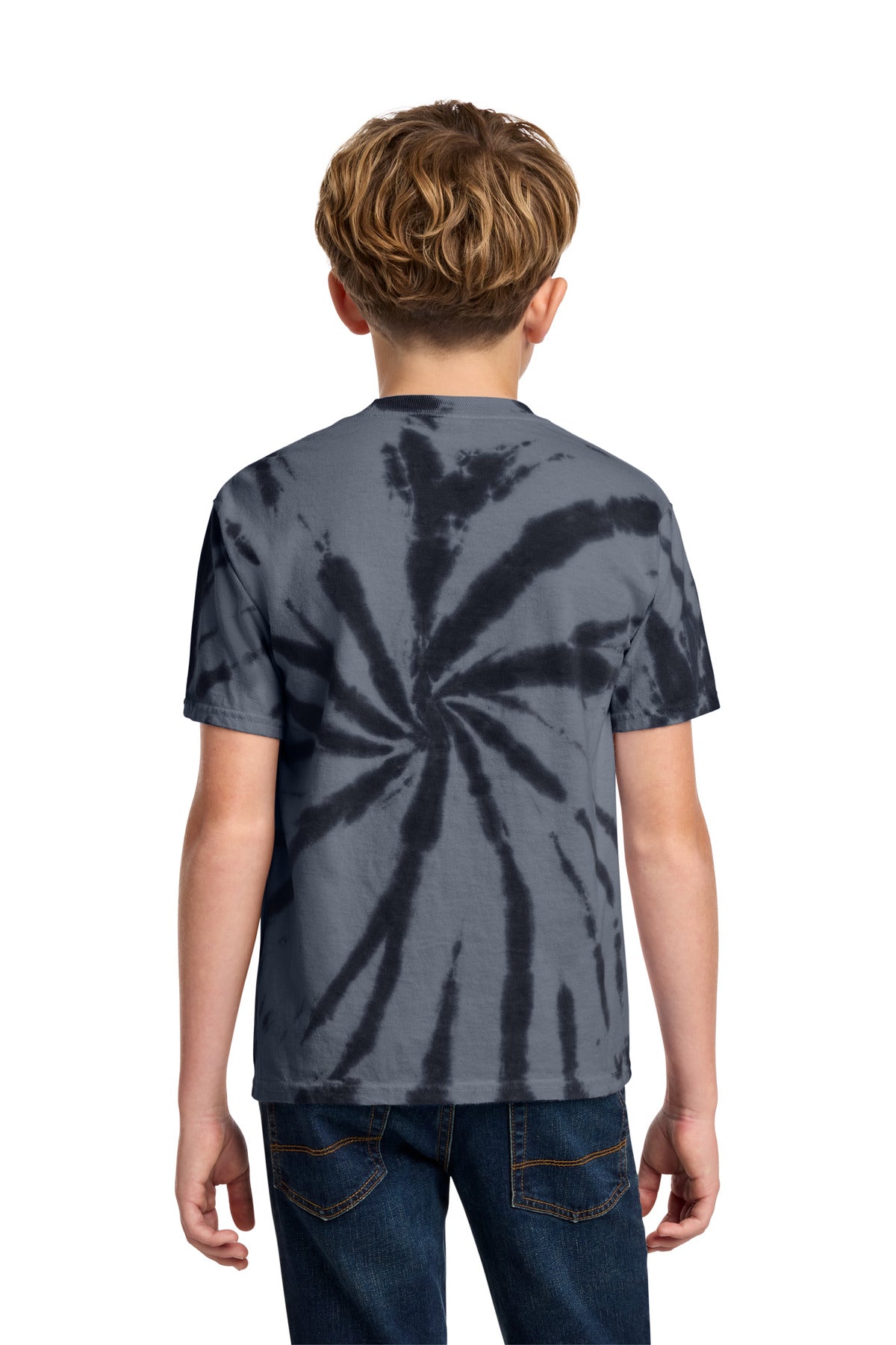 Black Port & Co Youth Tie-Dye Tee. PC147Y