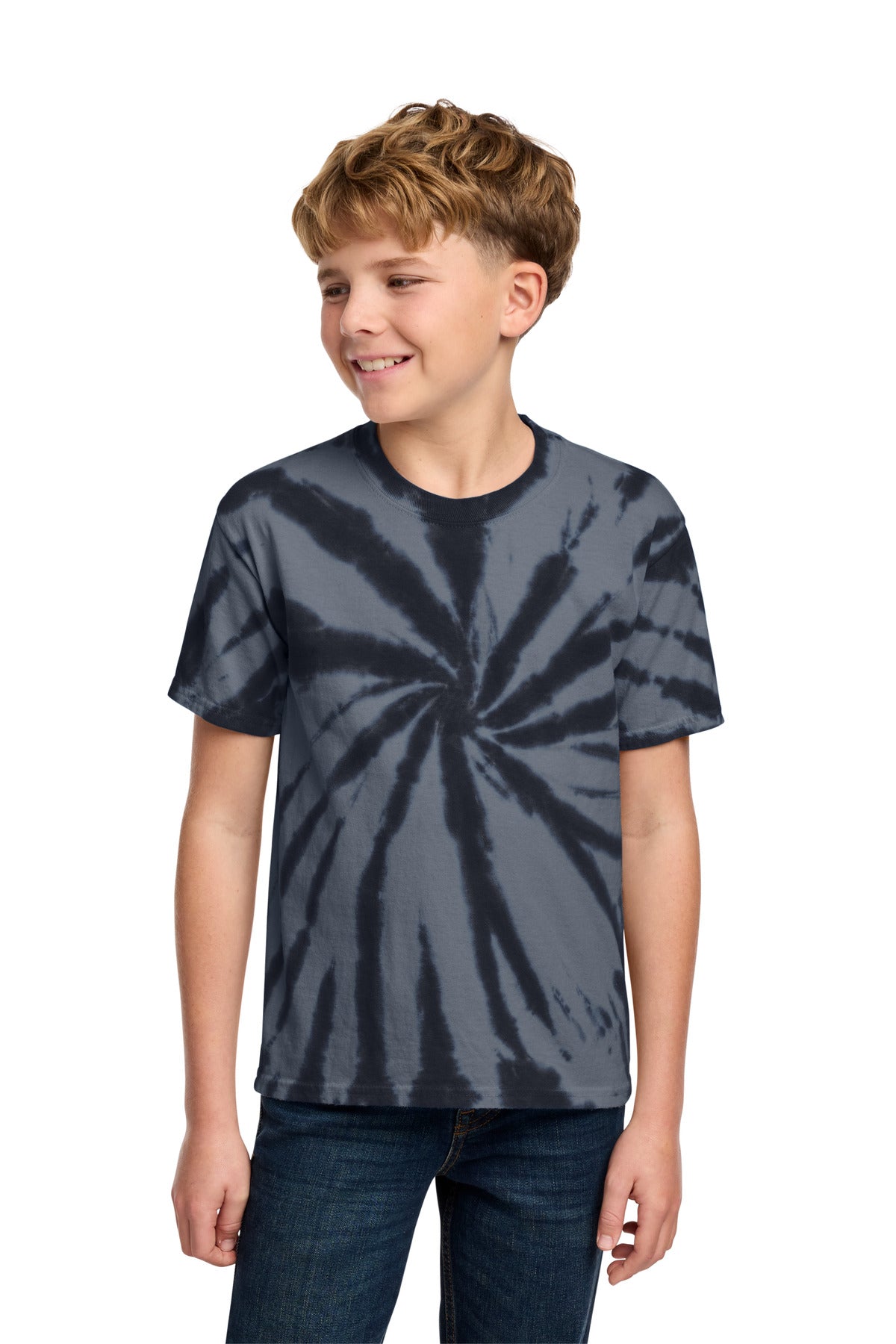 Black Port & Co Youth Tie-Dye Tee. PC147Y