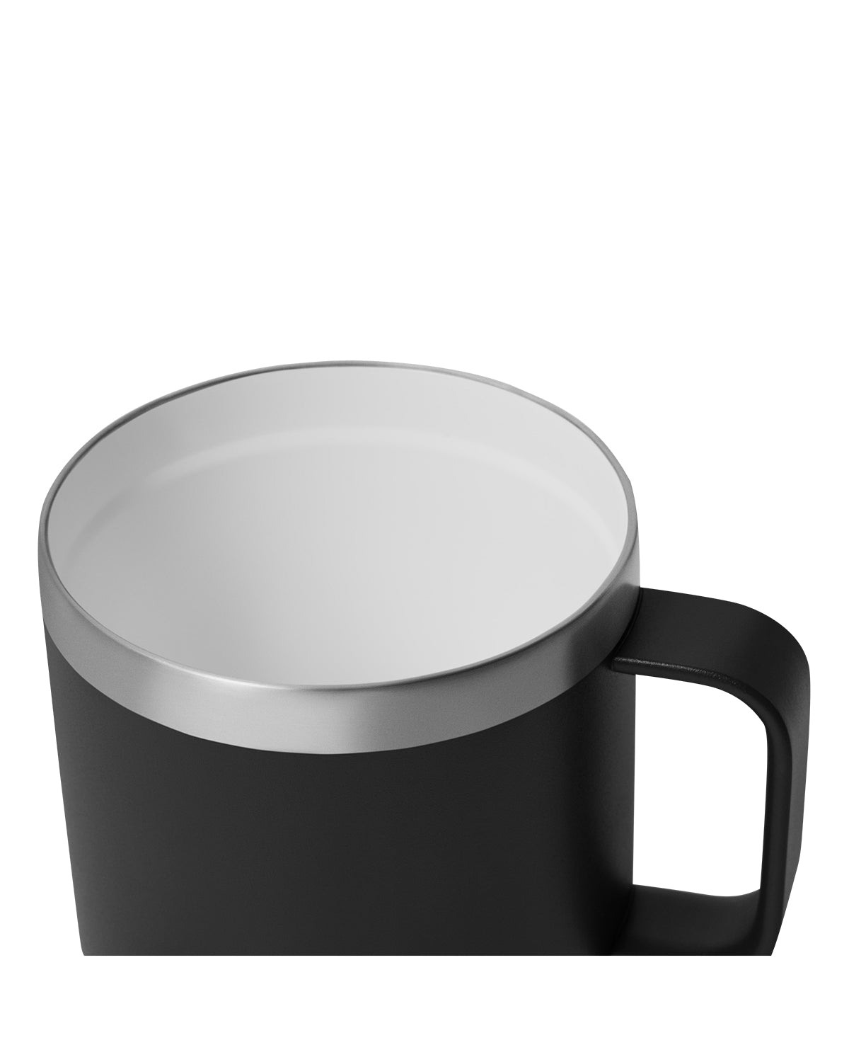 Black Rambler® 14 oz Stackable Mug with DuraSip™ Ceramic Lining plain