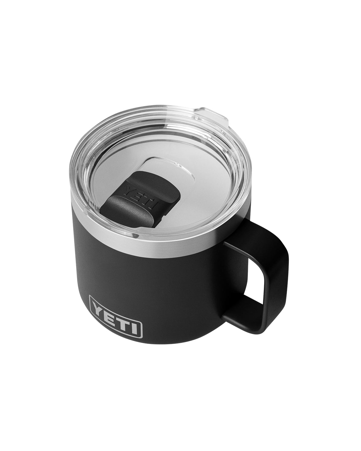 Black Rambler® 14 oz Stackable Mug with DuraSip™ Ceramic Lining plain