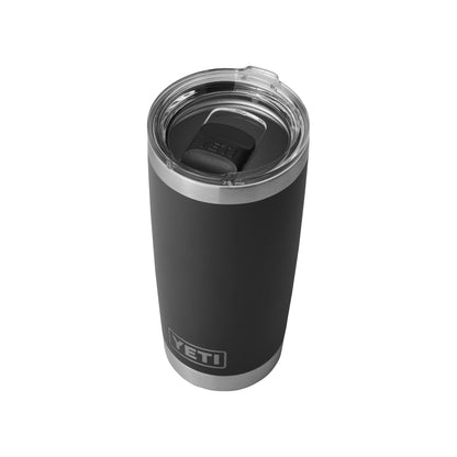 Black Rambler® 20 oz Tumbler MagSlider™ Lid plain