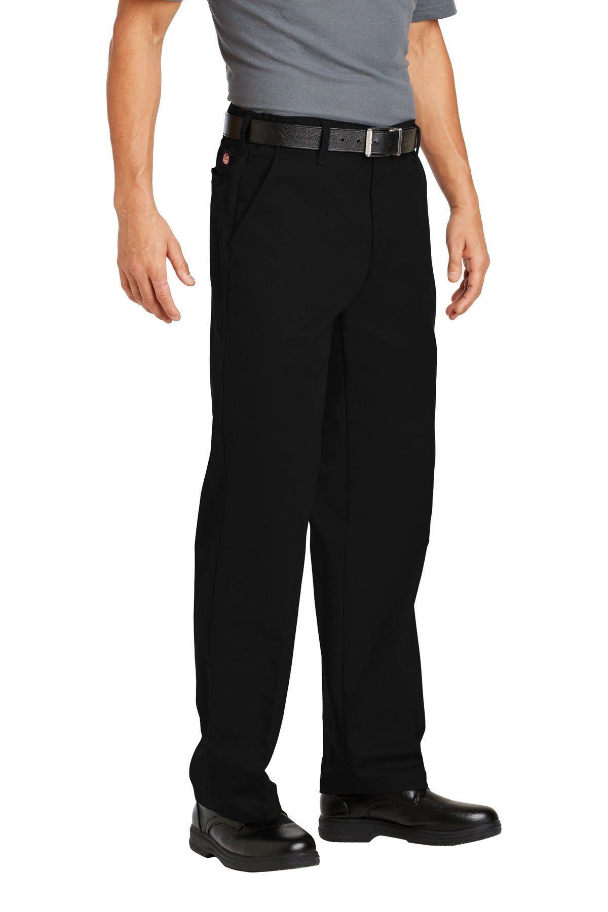 Black Red Kap Elastic Insert Pant. PT60