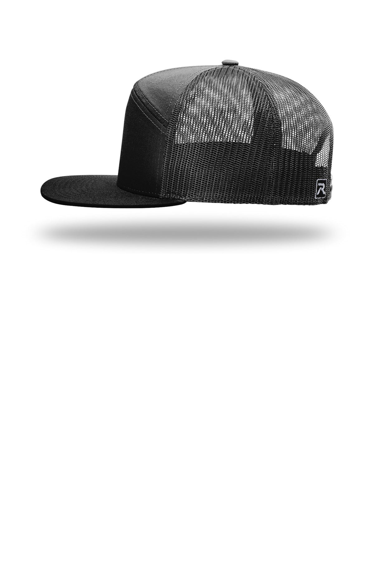 Black Richardson 7-Panel Trucker 168