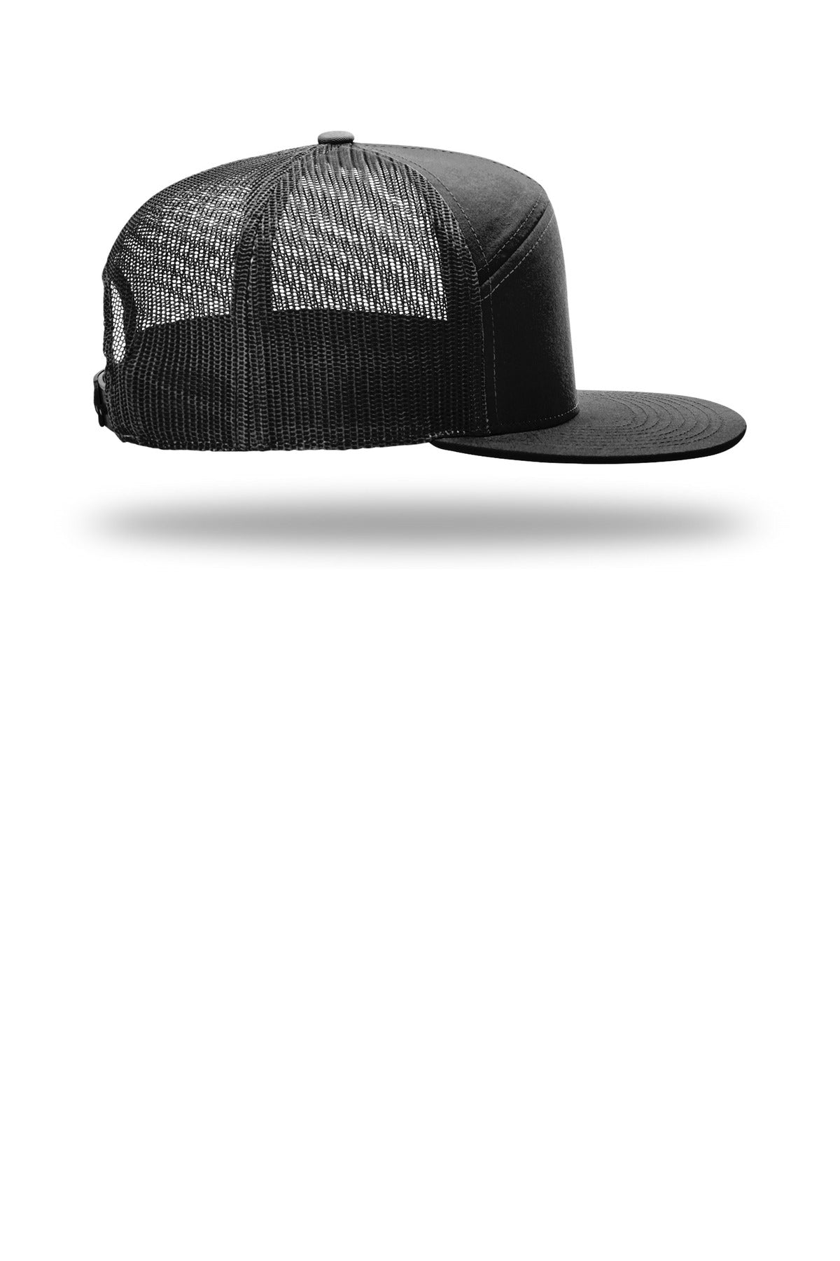 Black Richardson 7-Panel Trucker 168
