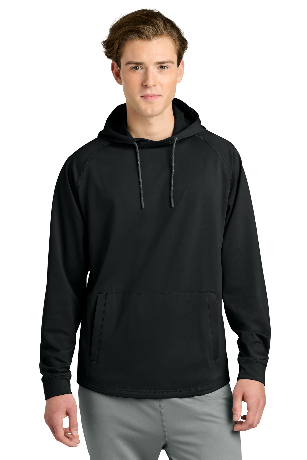 Black Richardson Charge Performance Fleece Long Sleeve Hoodie RA7200LSH
