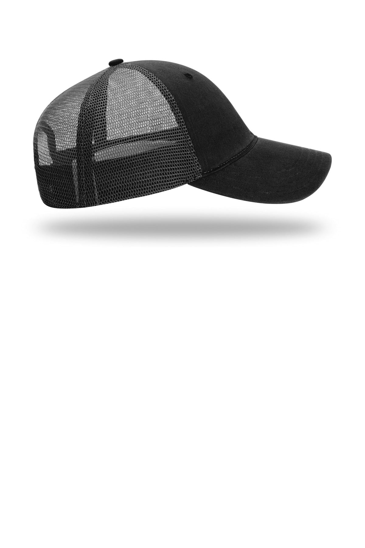 Black Richardson Garment Washed Trucker 111