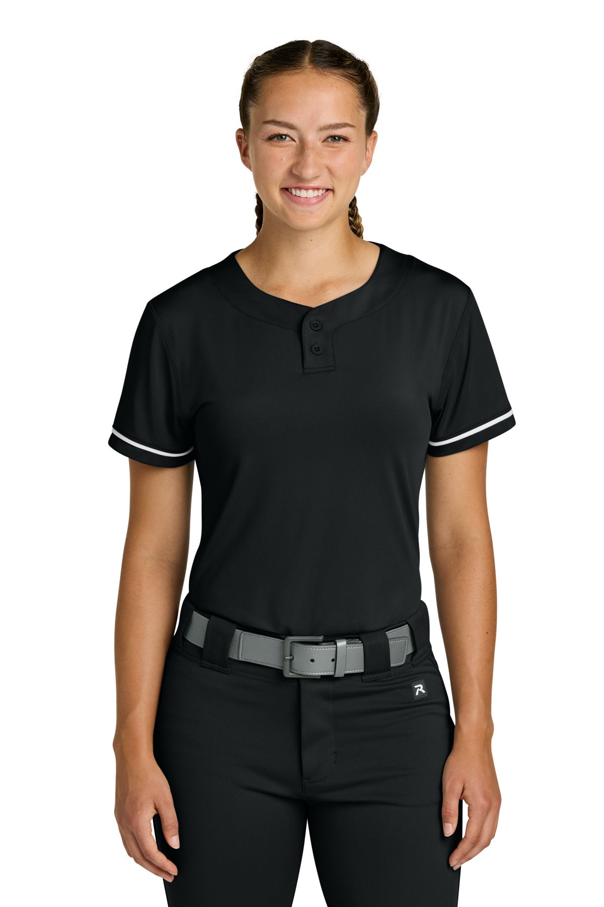 Black Richardson Women's Select 2-Button Softball Jersey RW7220