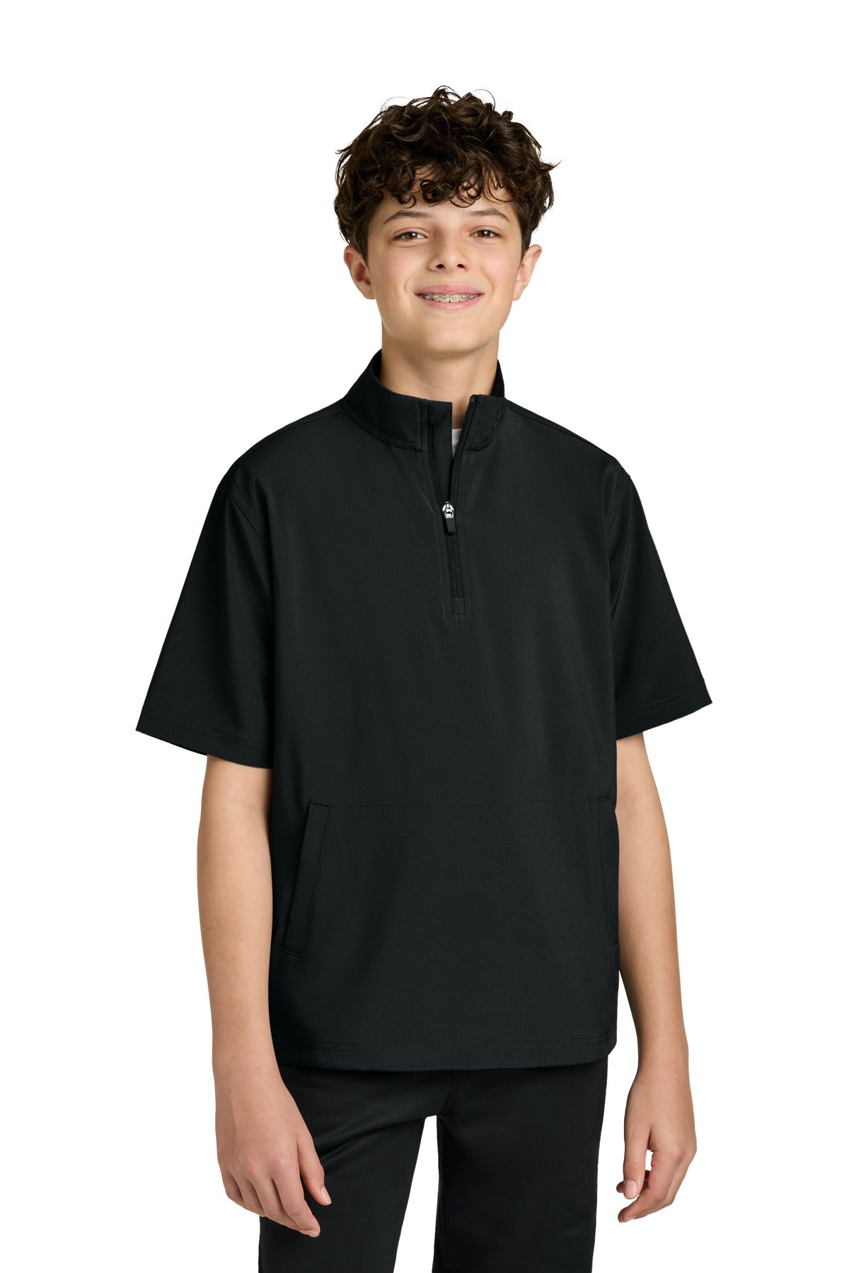 Black Richardson Youth Barrage Wind Shirt RY7400SSQ