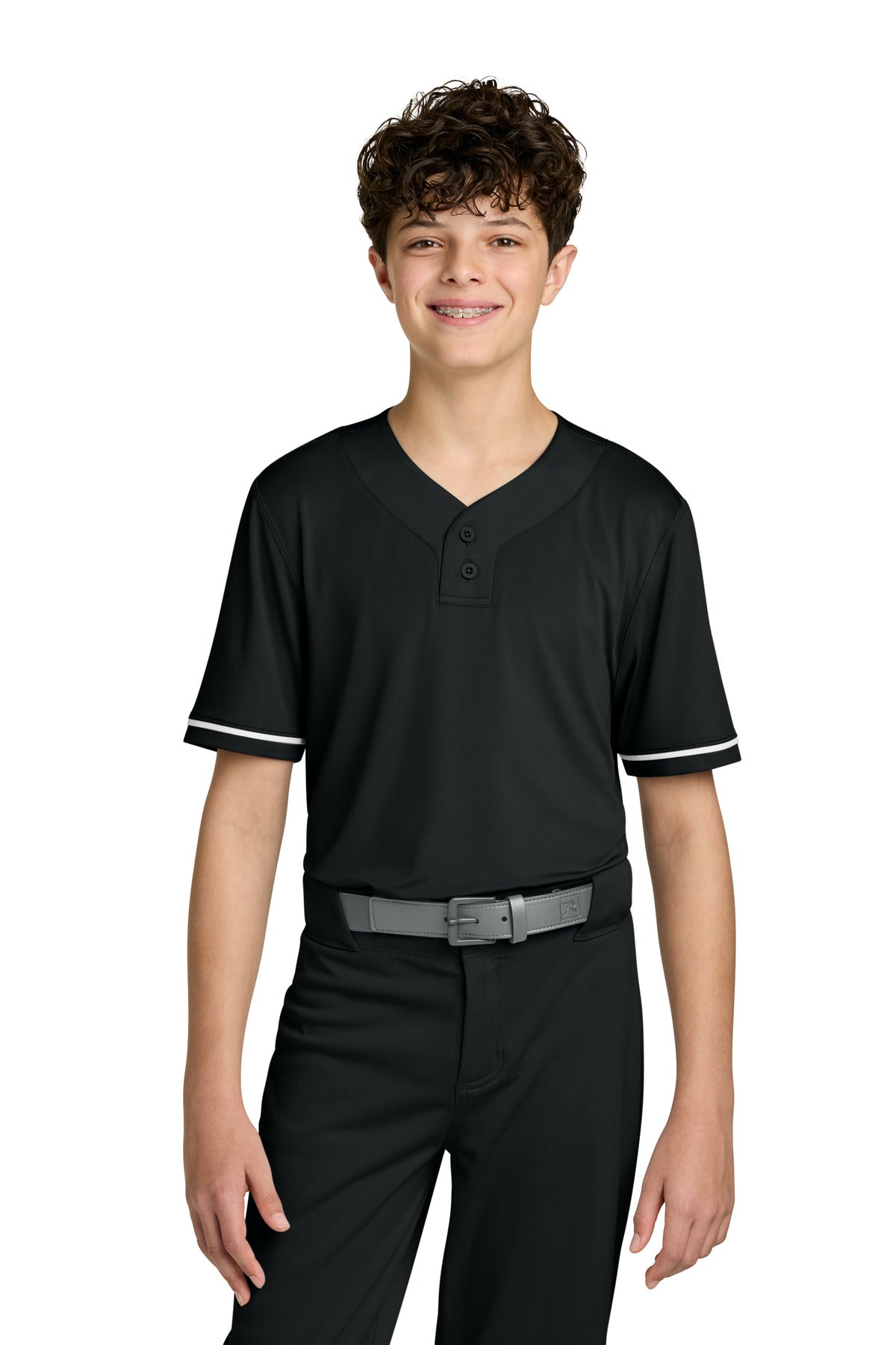 Black Richardson Youth Select 2-Button Baseball Jersey RY7910