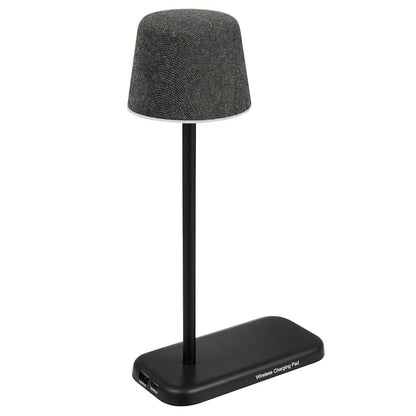 Black Sound Shine Desktop Lamp and Bluetooth Speaker plain