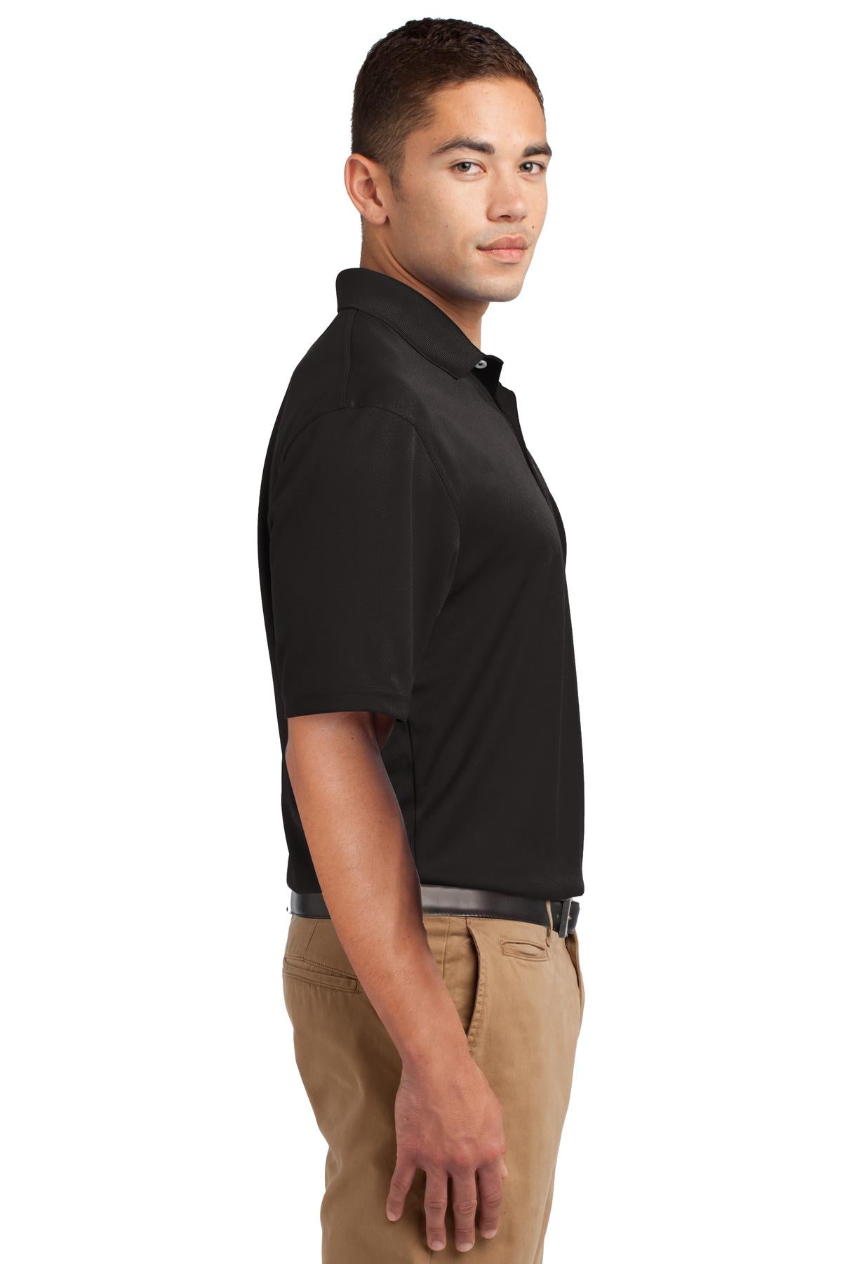 Black Sport-Tek Dri-Mesh Polo. K469